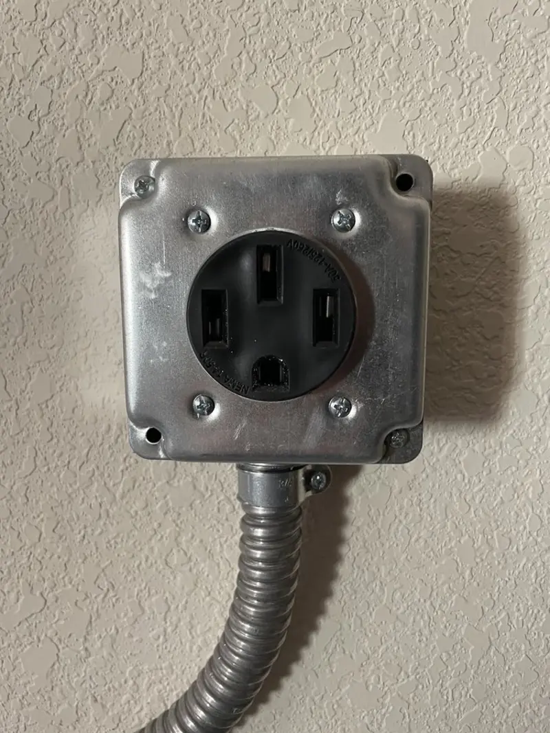 NEMA 14-50 outlet installed for Electrical Panel Upgrade in Horizon City